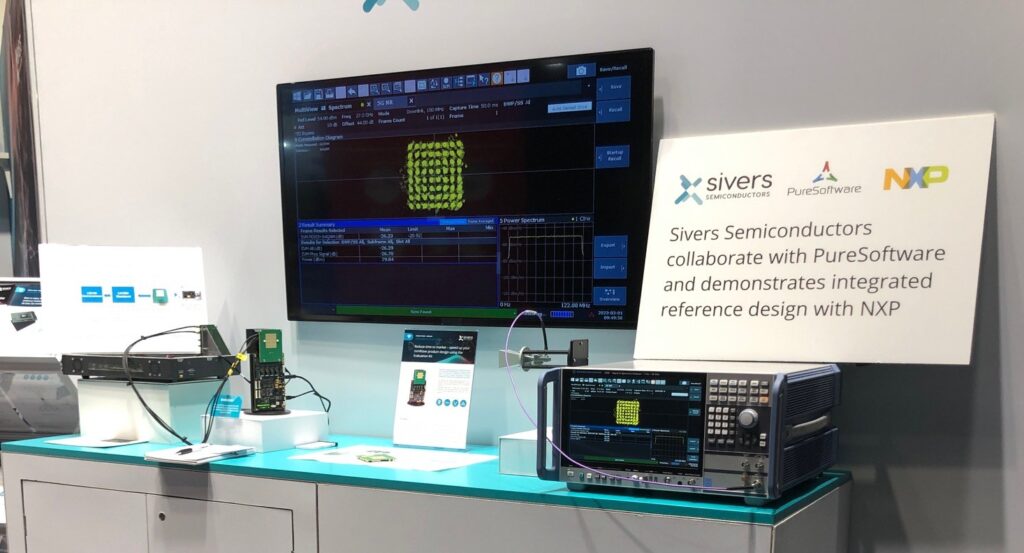 Figure 5. Demo: Sivers collaborates with PureSoftware demonstrating 5G integrated reference design leveraging NXP®Semiconductors